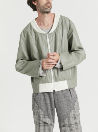 Eco Leather Cardigan