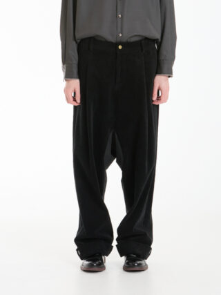Wide Baggie Trousers (black coduroy)