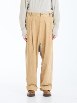Wide Baggie Trousers (mustard coduroy)