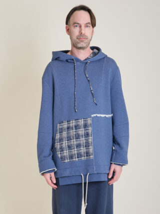 Half-Pocket Hoodie (snow blue)